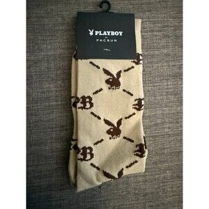 NWT Men’s PacSun Playboy Monogram Print Crew Socks*One Size Fits Most*